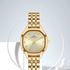 Women's Fashion Quartz Wrist Watch With Rhinestone Polygon And Square Dial Metal Case Stainless Steel Belt Waterproof