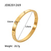 Women's Fashion Retro Stainless Steel Zircon Bracelet With Geometric Design