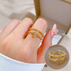 Women's Fashion Ring Brass Real Gold Plating Microinlaid The Crown Style