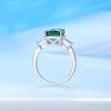 Women's Fashion Silver Goose Ring With Yellow Diamond And Geometric Pattern Ice Flower Cut High Carbon Diamond 8A Zircon