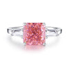 Women's Fashion Silver Goose Ring With Yellow Diamond And Geometric Pattern Ice Flower Cut High Carbon Diamond 8A Zircon