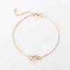 Women's Fashion Simple Alloy Anklet With Leaf Pattern Delicate Floral Inspired Foot Jewelry