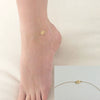 Women's Fashion Simple Alloy Anklet With Leaf Pattern Delicate Floral Inspired Foot Jewelry