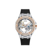 Women's Fashion Simple Alloy Case Mineral Reinforced Glass Mirror Silicone Strap Round Dial Mechanical Watch With Rhinestones And Waterproof Function
