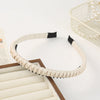 Women's Fashion Simple Alloy Electroplated Solid Color Toothed Nonslip Headband Hair Accessory