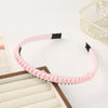 Women's Fashion Simple Alloy Electroplated Solid Color Toothed Nonslip Headband Hair Accessory