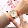 Women's Fashion Simple Belt Quartz Watch With Imitation Leather Strap Alloy Case And Round Dial