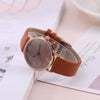 Women's Fashion Simple Belt Quartz Watch With Imitation Leather Strap Alloy Case And Round Dial