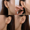 Women's Fashion Simple Geometric Round 316L Stainless Steel Vacuum Electroplated Earrings