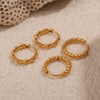 Women's Fashion Simple Geometric Round 316L Stainless Steel Vacuum Electroplated Earrings