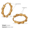 Women's Fashion Simple Geometric Round 316L Stainless Steel Vacuum Electroplated Earrings