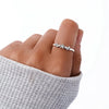 Women's Fashion Simple Geometric S925 Sterling Silver Ring