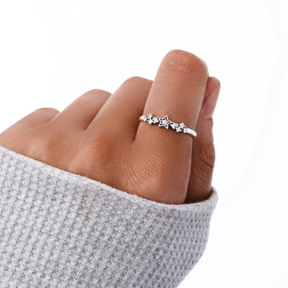 Women's Fashion Simple Geometric S925 Sterling Silver Ring