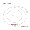 Women's Fashion Simple Geometric Stainless Steel And 18K Electroplated Water Drop Zircon Bracelet