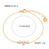 Women's Fashion Simple Geometric Stainless Steel And 18K Electroplated Water Drop Zircon Bracelet