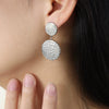 Women's Fashion Simple Highgrade 316L Stainless Steel Goldplated Geometric Round Earrings Jewelry