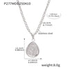 Women's Fashion Simple Stainless Steel And Titanium Steel Heart Pendant Necklace With Geometric Pattern Electroplated 18K Real Gold Light Luxury Style Versatile Accessories