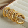 Women's Fashion Simple 316L Stainless Steel Goldplated Ushaped Geometric Ear Clip Earrings Jewelry