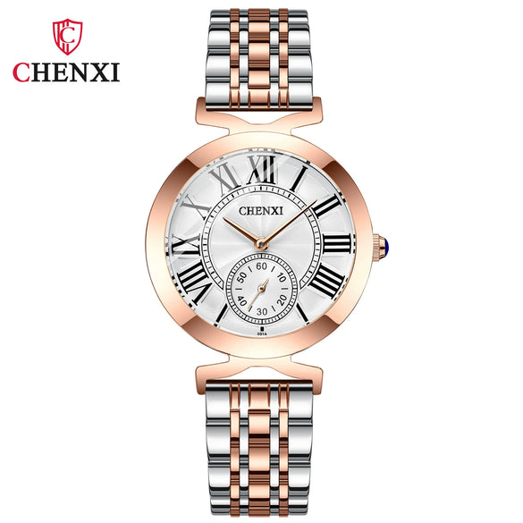 Women's Fashion Square Alloy Case Stainless Steel Band Waterproof Diamond Inlaid Watch