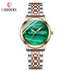 Women's Fashion Square Alloy Case Stainless Steel Band Waterproof Diamond Inlaid Watch