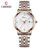 Women's Fashion Square Alloy Case Stainless Steel Band Waterproof Diamond Inlaid Watch