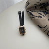 Women's Fashion Square Dial Watch Alloy Case Steel Wire Belt Simple Elegant Leisure Style