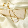 Women's Fashion Square Stainless Steel Natural Shell Bead Bracelet With Pvdp Furnace Real Gold Treatment