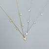 Women's Fashion Stacked Heartshaped Clavicle Necklace S925 Silver Ochain With Electroplating