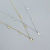 Women's Fashion Stacked Heartshaped Clavicle Necklace S925 Silver Ochain With Electroplating