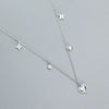 Women's Fashion Stacked Heartshaped Clavicle Necklace S925 Silver Ochain With Electroplating