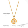 Women's Fashion Stainless Steel And Titanium Steel Necklace With Joker Rose Baimang Star Moon Scallop And Geometric Patterns Electroplated