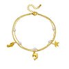 Women's Fashion Stainless Steel Chain With Pearl And Marine Life Animal Zodiac Pendant