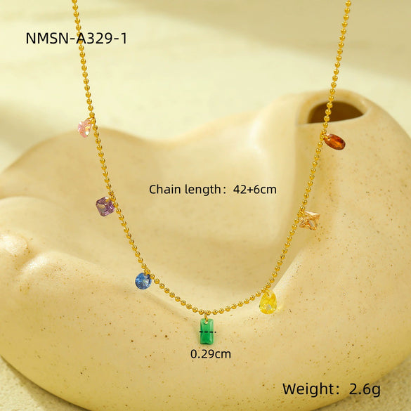 Women's Fashion Stainless Steel Electroplated Clavicle Chain