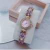 Women's Fashion Stainless Steel Flowershaped Bracelet Watch