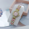 Women's Fashion Stainless Steel Flowershaped Bracelet Watch