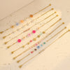 Women's Fashion Stainless Steel Geometric Beaded Bracelet With Electroplating Treatment
