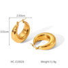 Women's Fashion Stainless Steel Geometric Hollow Electroplated Allmatch Nonfading Earrings
