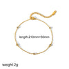Women's Fashion Stainless Steel Heart Shaped Electroplated Bracelet And Anklet Jewelry