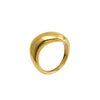 Women's Fashion Stainless Steel Ring With Irregular Curved Geometry Mirror Polished Plain Band And Electroplated Finish