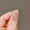 Women's Fashion Star Moon Opening Adjustable Index Finger Ring With Electroplating Design