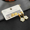 Women's Fashion Steel Heart And Flower Shaped Electroplated Earrings