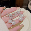 Women's Fashion Sweet Bow Design Copper S925 Silver Needle Set With Pearls Earrings