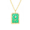 Women's Fashion Tarot Star Geometric Titanium Steel Necklace With Dripping Oil Process