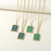Women's Fashion Tarot Star Geometric Titanium Steel Necklace With Dripping Oil Process