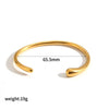 Women's Fashion Temperament Widesided Stainless Steel Bracelet With Geometric Pattern And Electroplating Process