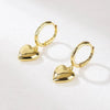 Women's Fashion Three Dimensional Exaggerated Heart Shaped Ccb Earrings With Electroplating