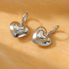 Women's Fashion Titanium Steel And 18K Gold Electroplated Earrings