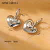 Women's Fashion Titanium Steel And 18K Gold Electroplated Earrings