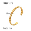 Women's Fashion Titanium Steel And Stainless Steel Geometric Zircon Inlaid Electroplated Bracelet