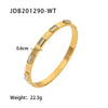 Women's Fashion Titanium Steel And Stainless Steel Geometric Zircon Inlaid Electroplated Bracelet